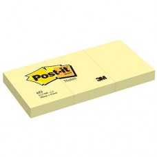 3M Post-it 653 Yapışkanlı Not Kağıdı 100 Yaprak Sarı 38x51mm 3 adet